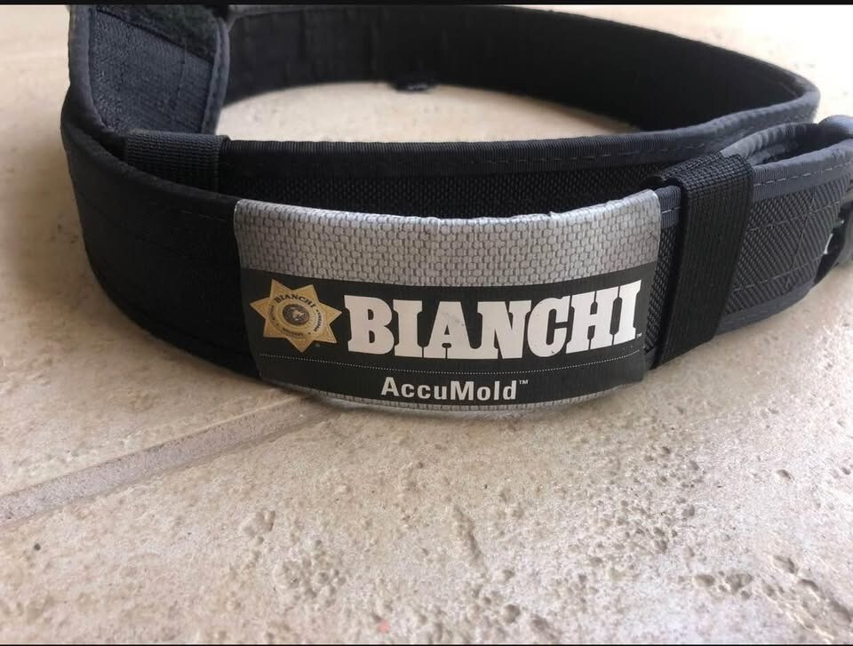 BIANCHI 7220 Black Nylon Duty Belt wth Hook
