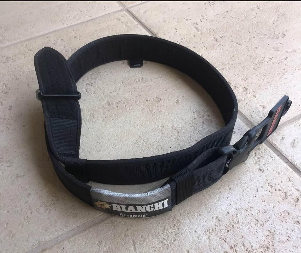 BIANCHI 7220 Black Nylon Duty Belt wth Hook - Image 2