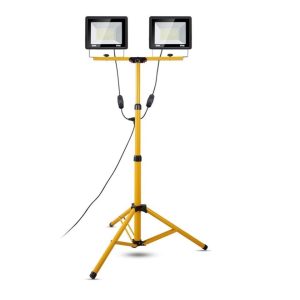 Work Light with Stand 10000 Lumen LED Light 100W Dual Head with 14FT Power Cord