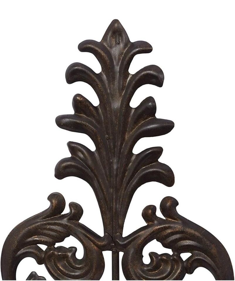Deco 79 Victorian-Style Metal and Glass Ornate Candle Sconce, 31" H x 10" L - Image 5