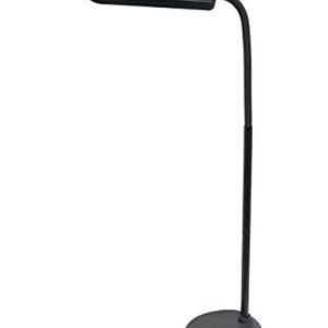 Full Page 8 x 10 Inch Magnifier LED Illuminated Floor Lamp, Plastic, Black