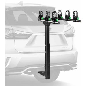Bike Rack for Car, 3 Bike Hitch Rack with 2-Inch Receiver, Foldable- Black