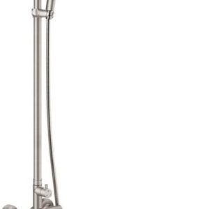 Aolemi Outdoor Shower Fixture SUS304 Triple Function Brushed Nickel Wall Mounted