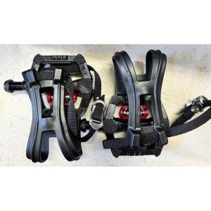 Indoor Cycling Exercise Pedals with JD-004, 9/16" Thread W/ MT-12 Toe Strap