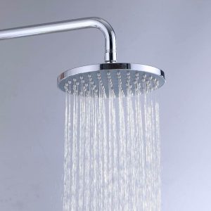Burginwin 8" One Function Round Rainfall Shower Head, Polished chrome finish