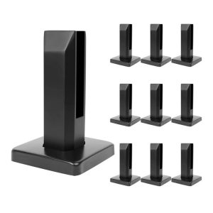 10 PCS LukLoy 304 Stainless Steel Square Glass Spigots Pool Fence Clamp: Black