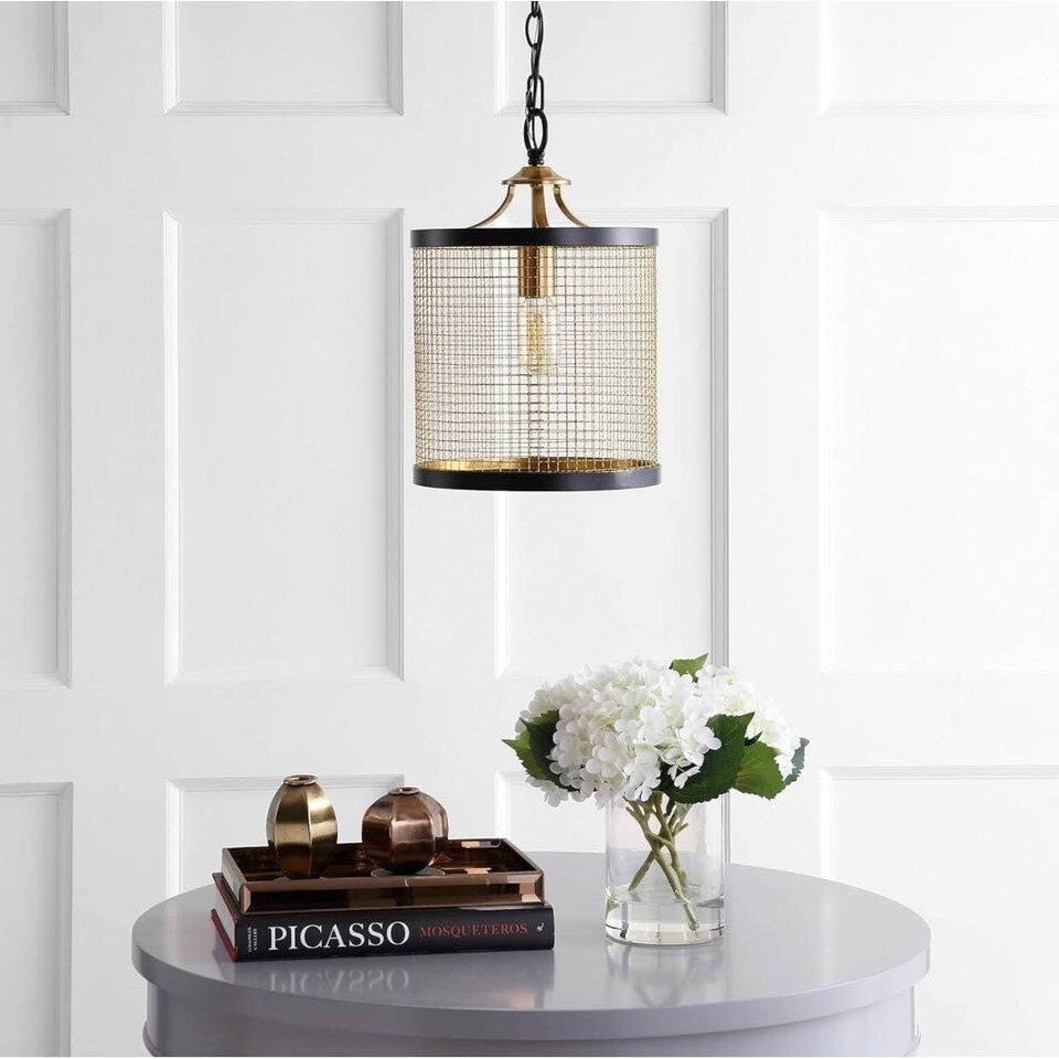 JONATHAN Y Elena 10" Modern/Farmhouse-Gold (JYL9530A Lantern Metal LED Pendant - Image 7
