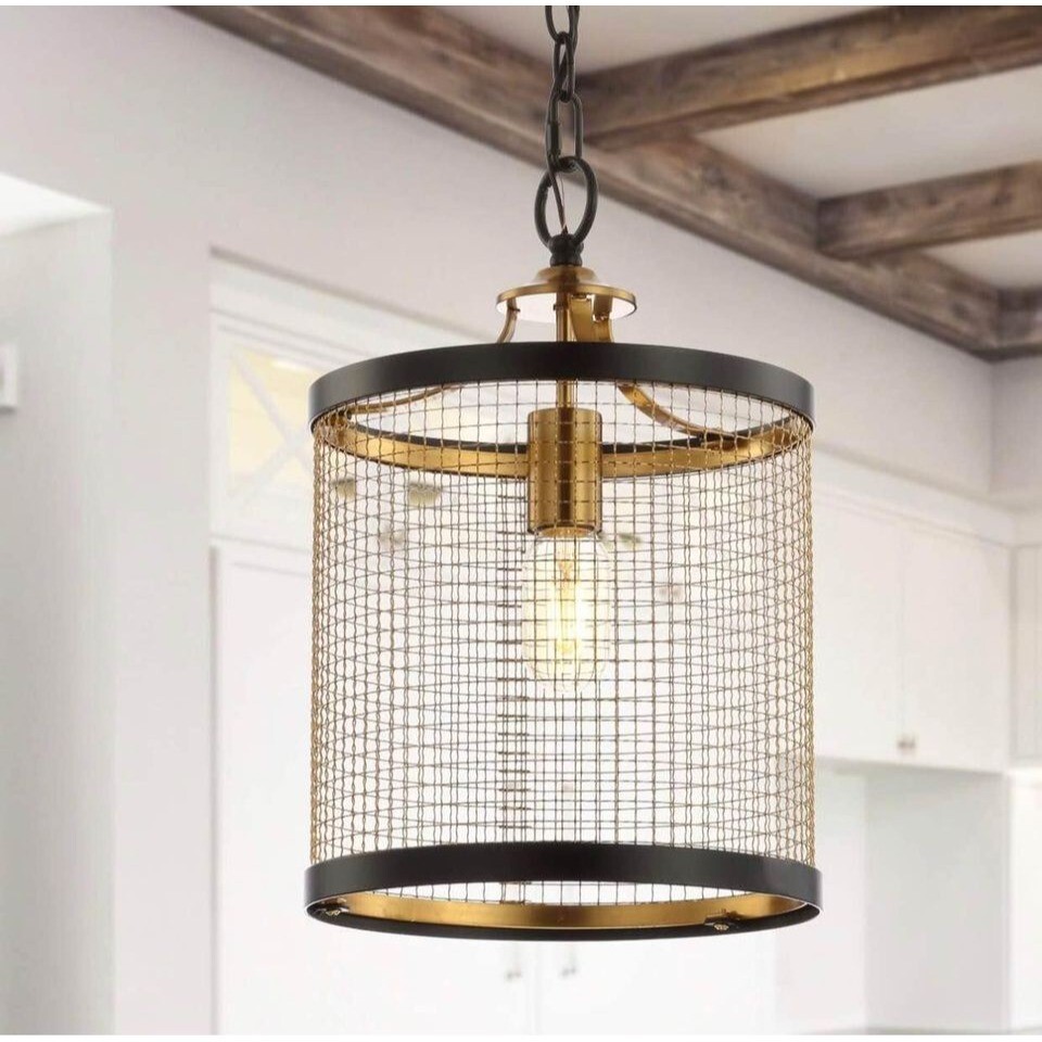 JONATHAN Y Elena 10" Modern/Farmhouse-Gold (JYL9530A Lantern Metal LED Pendant - Image 8