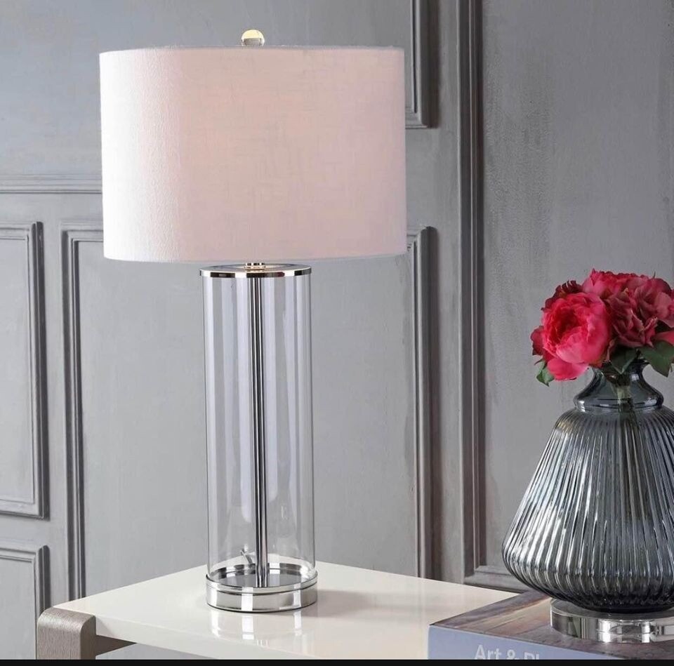 JONATHAN Y Modern, Glam for Bedroom, Living Room Glass LED Table Lamp 29"