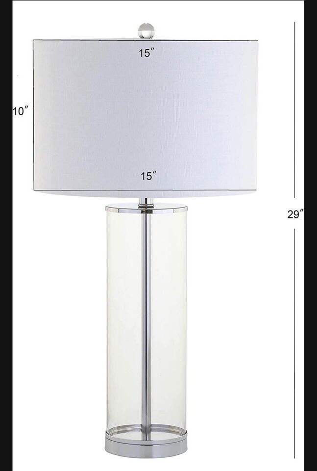 JONATHAN Y Modern, Glam for Bedroom, Living Room Glass LED Table Lamp 29" - Image 6