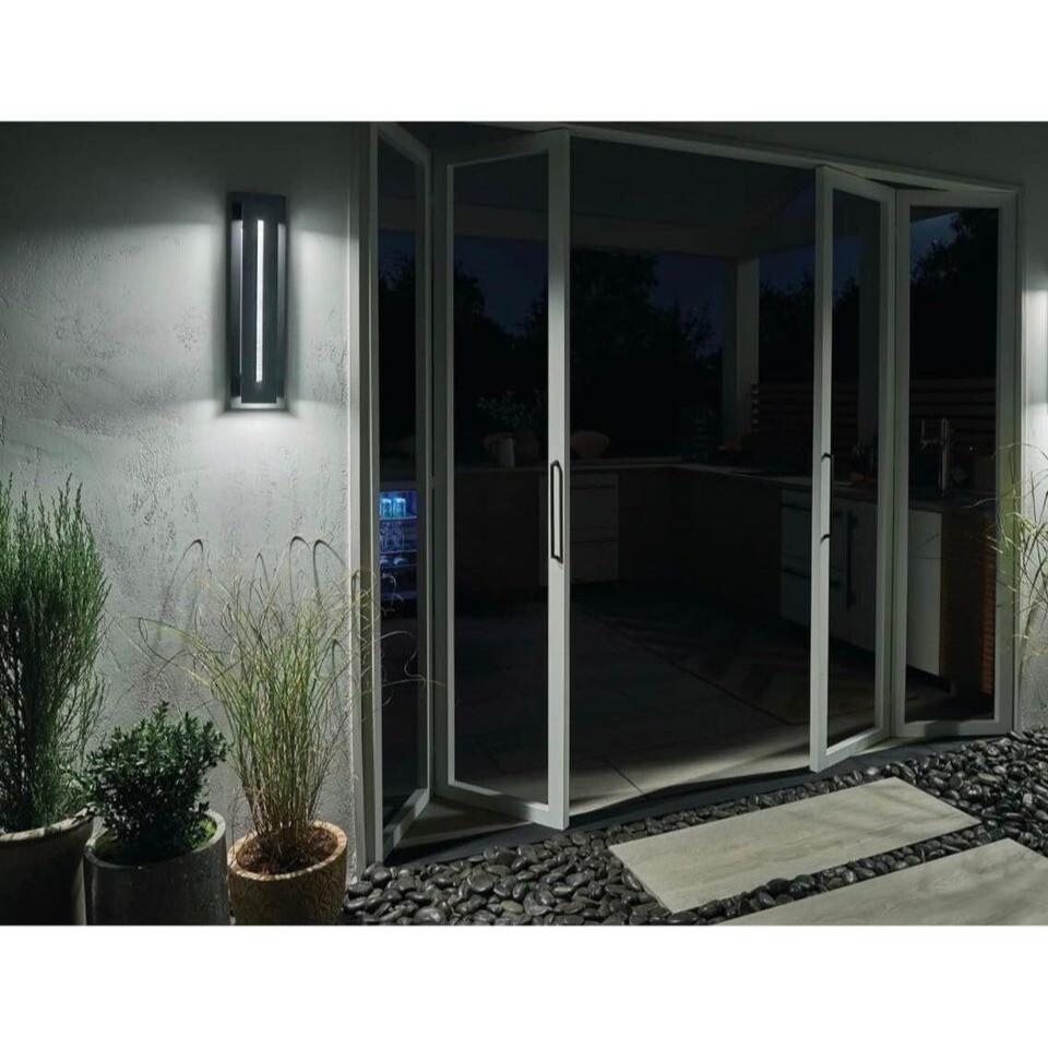 Kichler River Path 23" LED Outdoor Wall Light in Textured Black, 1 LIGHT - Image 7