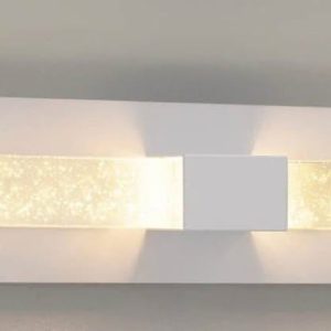 Pack of 2 Modern LED Wall Sconces 10W Bubble Crystal Dimmable Wall Light- White