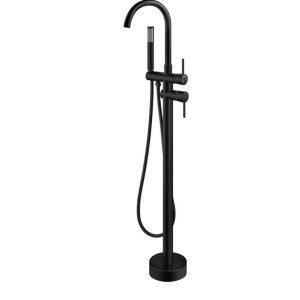 Aolemi Floor Mount Bathtub Faucet Freestanding Tub Filler Standing,- Matte Black