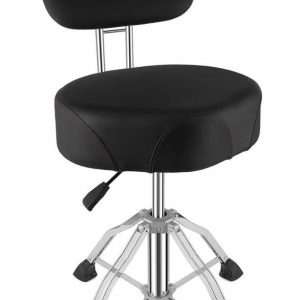 TENTOTEN Drum Throne with Backrest, 4.7in Comfortable Memory Foam Drum Chair