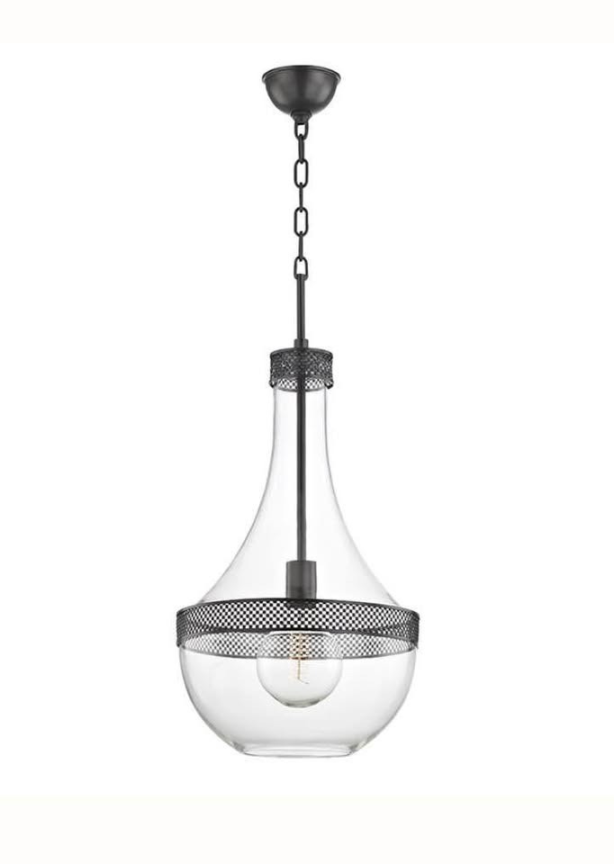 Hudson Valley Lighting 1814-OB Hagen 1-W Pendant -14” Wide X 29.25” High, Bronze