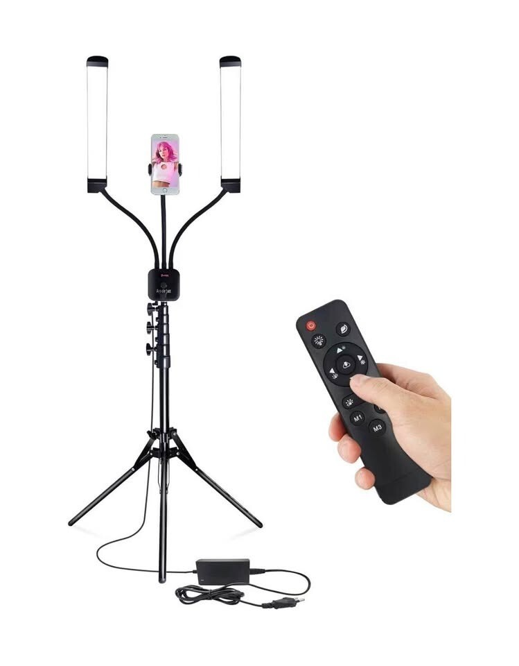 Aro De Luz LED Lash Light Kit, 5400 Lumens Bright, 3 Color Modes with Tripod