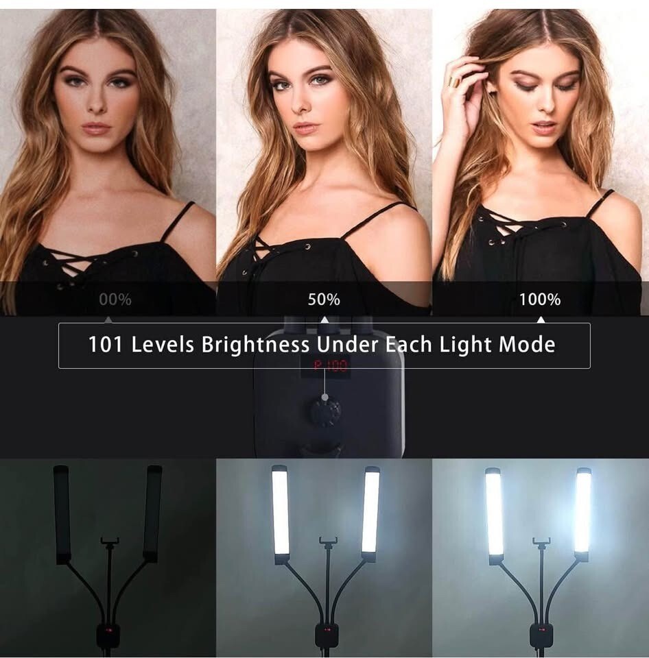 Aro De Luz LED Lash Light Kit, 5400 Lumens Bright, 3 Color Modes with Tripod - Image 9