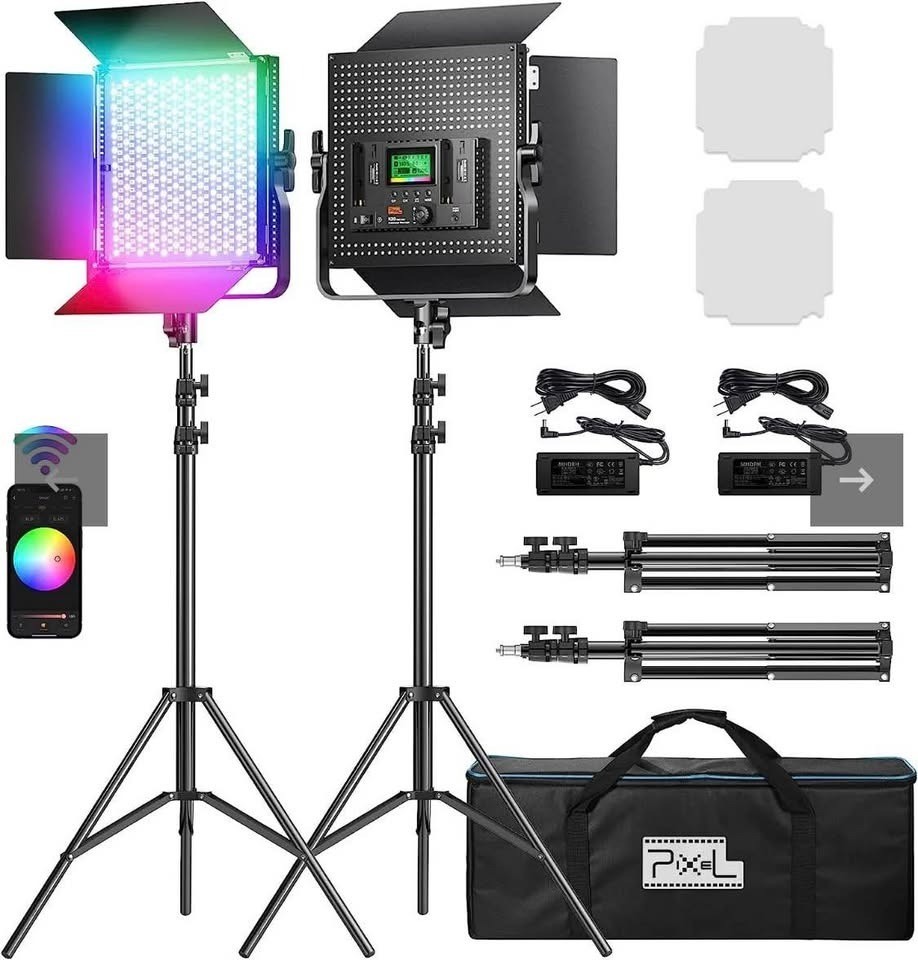 IVISII 2 Pack of I80RGB PROFESSIONAL VIDEO LIGHT KIT