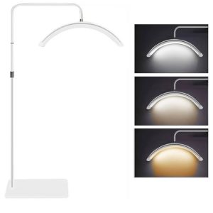 Floor LED Video Light Half-Moon Shaped Fill Light 3200K-5600K Dimmable, White