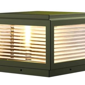 2 PACK of Outdoor Post Light 12x12 in, Column Light, Wired Lantern Lamp 110-240V