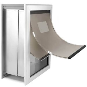 Pet Door for Wall, Large Dog Door, Aviation Aluminum Alloy Frame & Telescoping