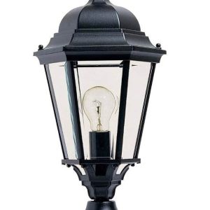 Maxim Lighting Westlake 1-Light Outdoor Post Lantern, Black Finish Clear Glass