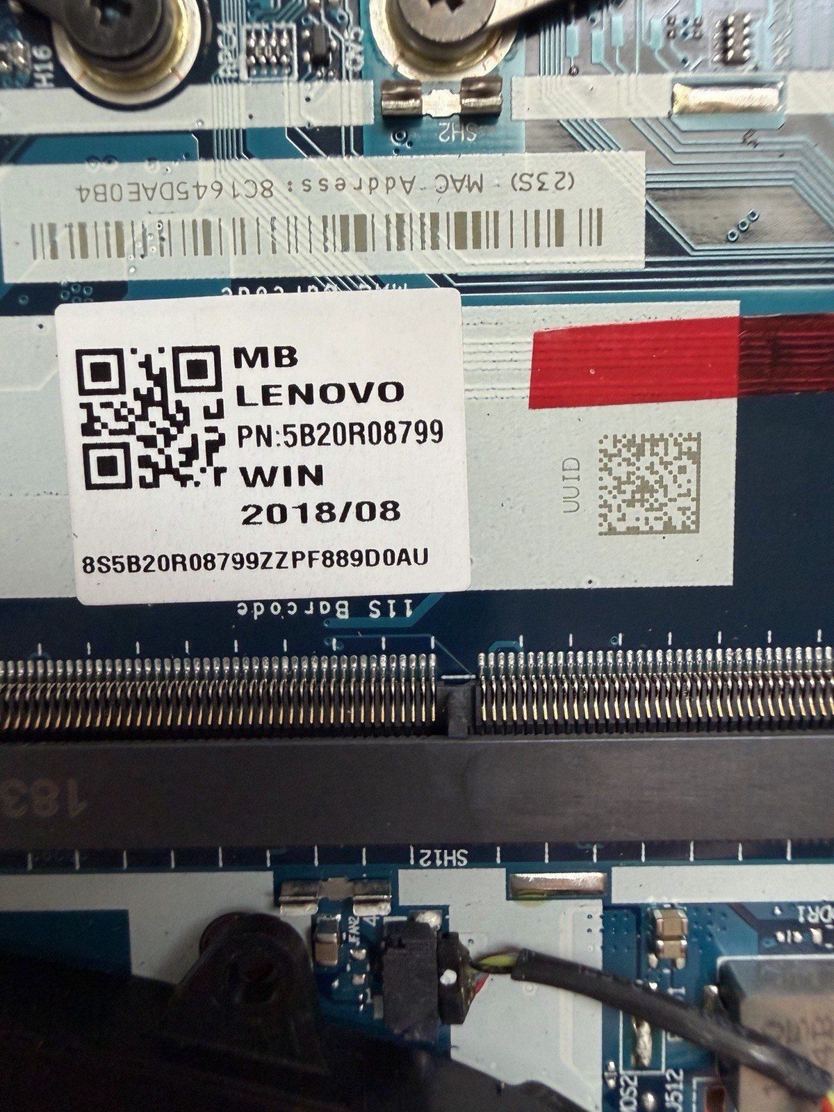 Lenovo IdeaPad Flex 6 14IKB i5-8250U 1.6GHz 94X Motherboard 5B20R08799 product photo 3