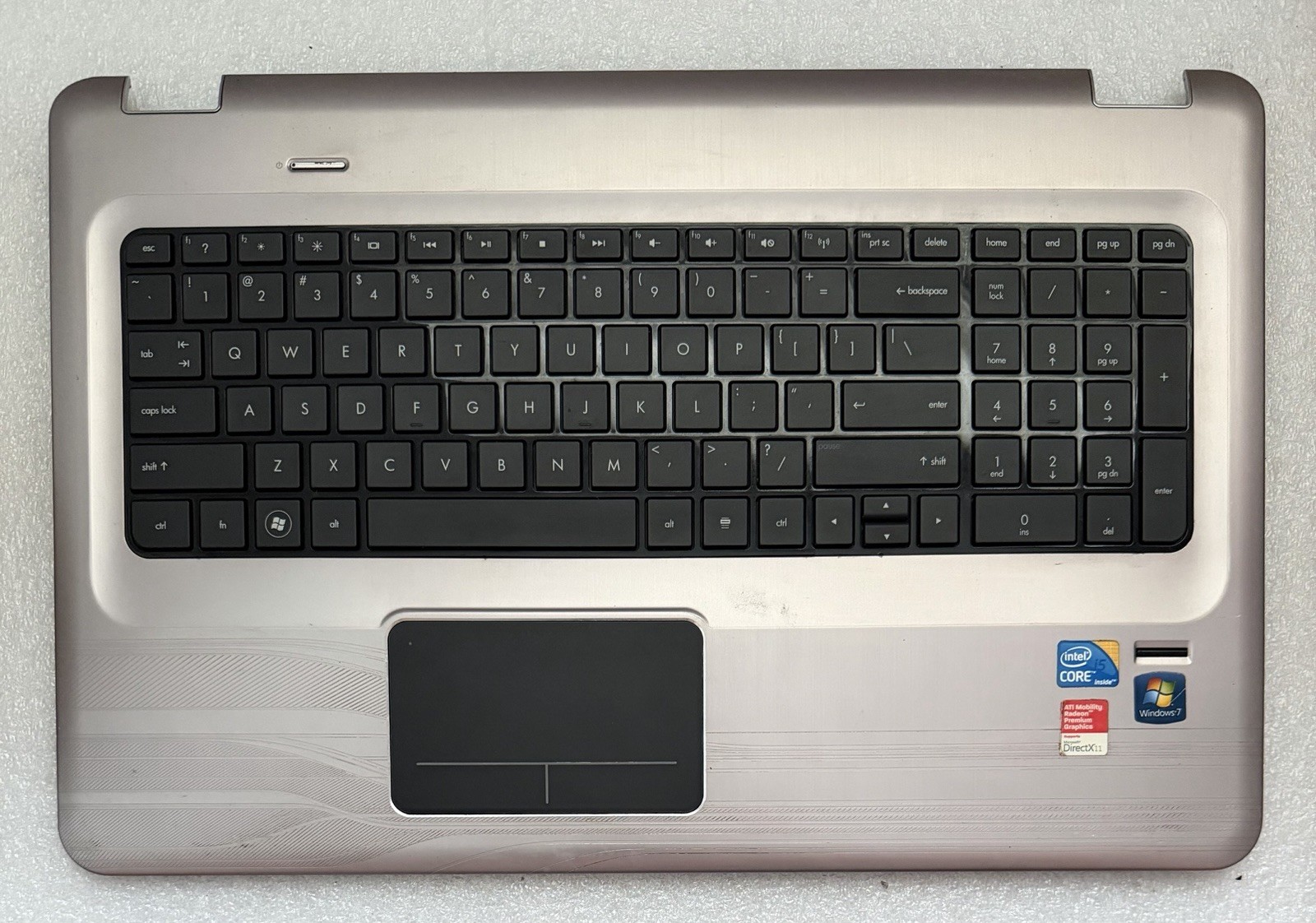 HP Pavilion dv7-4285dx 17.3" Palmrest Keyboard Touchpad 3LLX9TP003, 605344-001 product photo 1