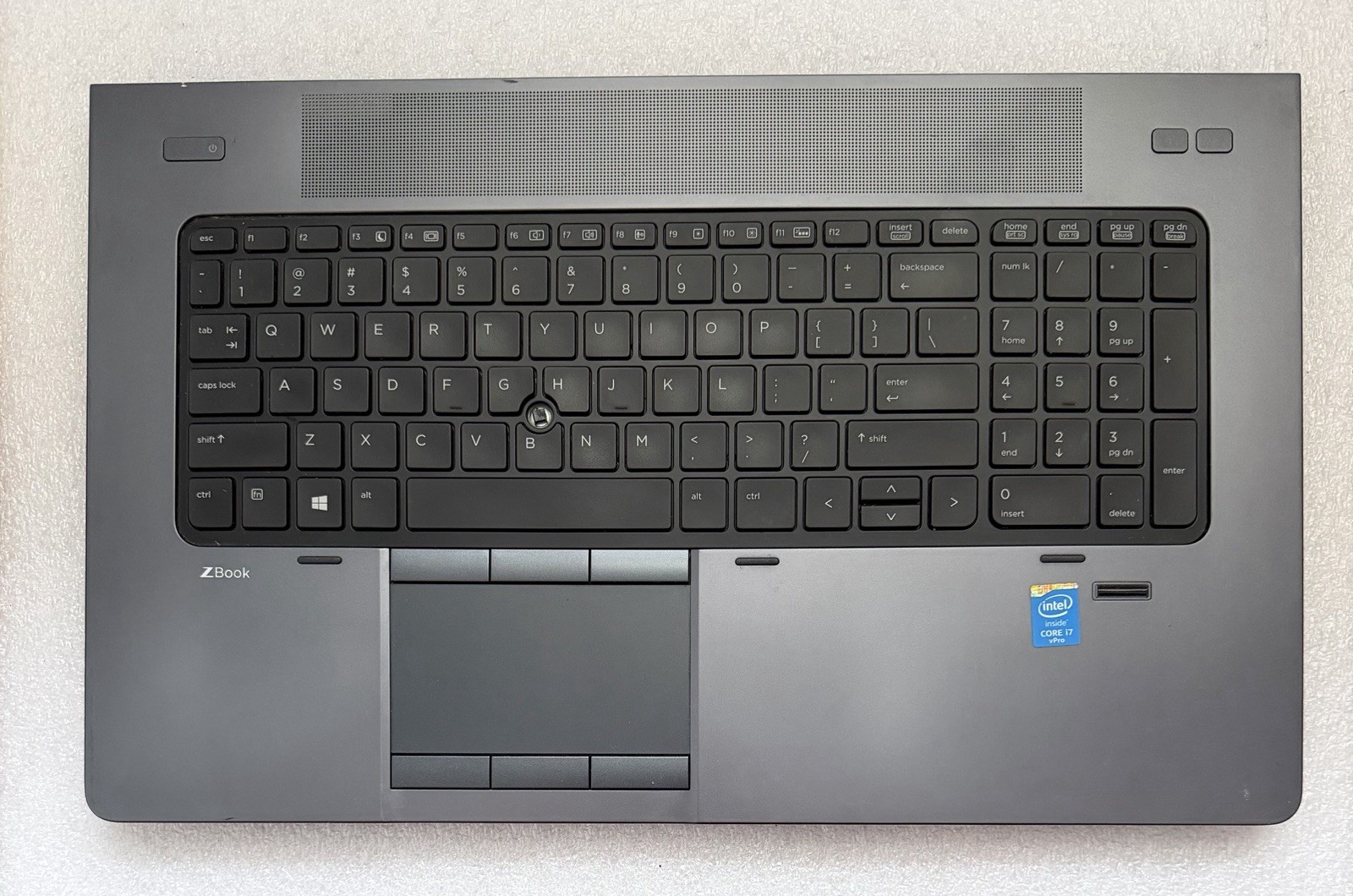 HP ZBook 17 G2 Palmrest Keyboard Touchpad 735587-001, AP0TK000200, Gray product photo 1