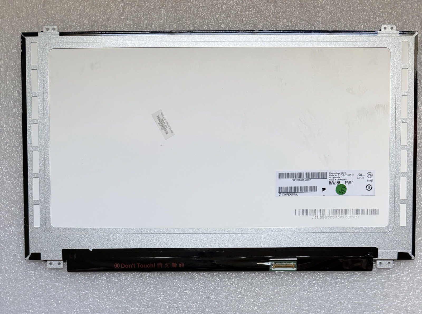AU Optronics 15.6" Display Matte Screen Panel 30pin B156HTN03.8, 809001-003 product photo 2