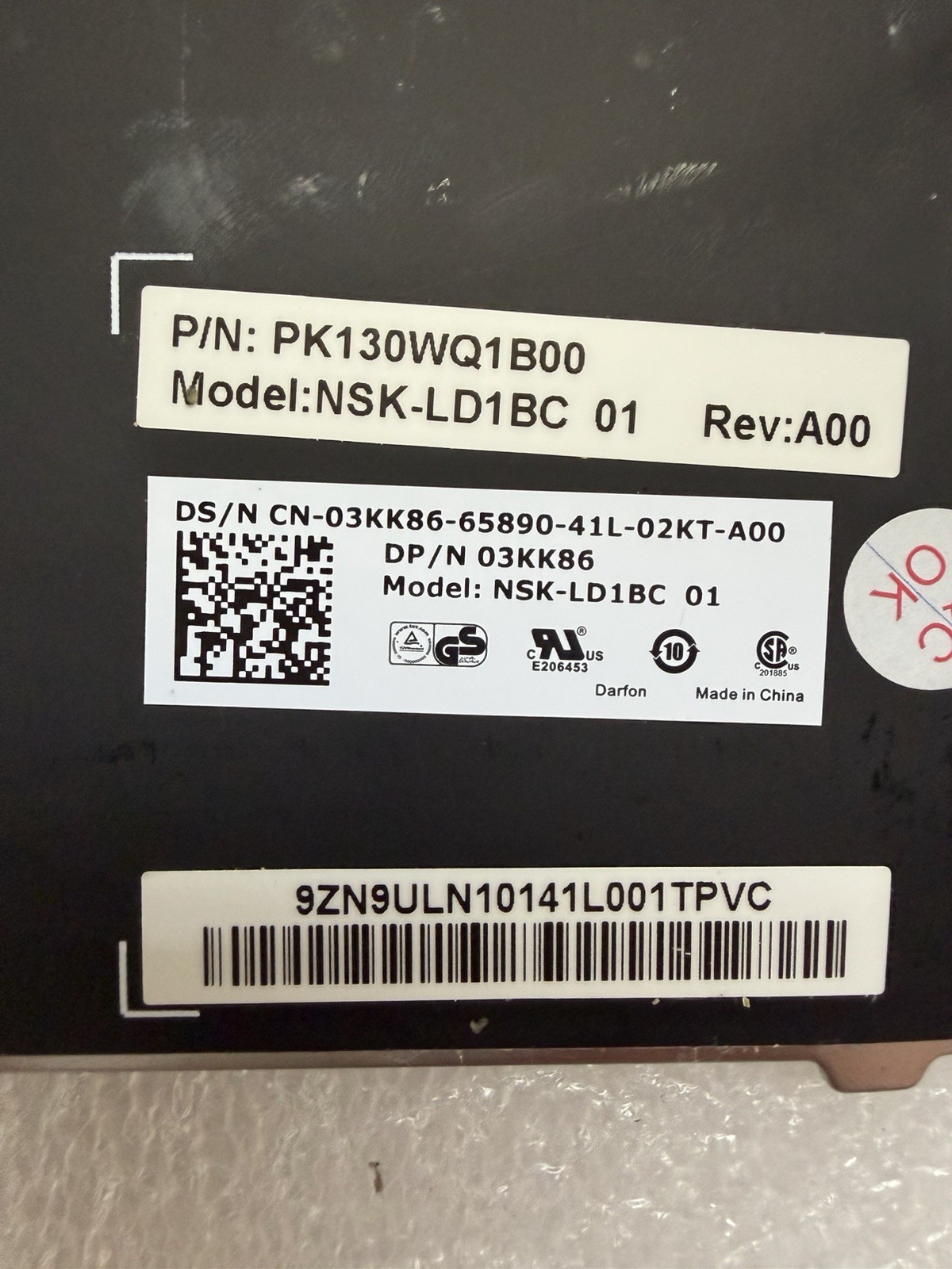 Dell Latitude E5440 14" Laptop US Keyboard NSK-LD1BC, 3KK86, Black product photo 3