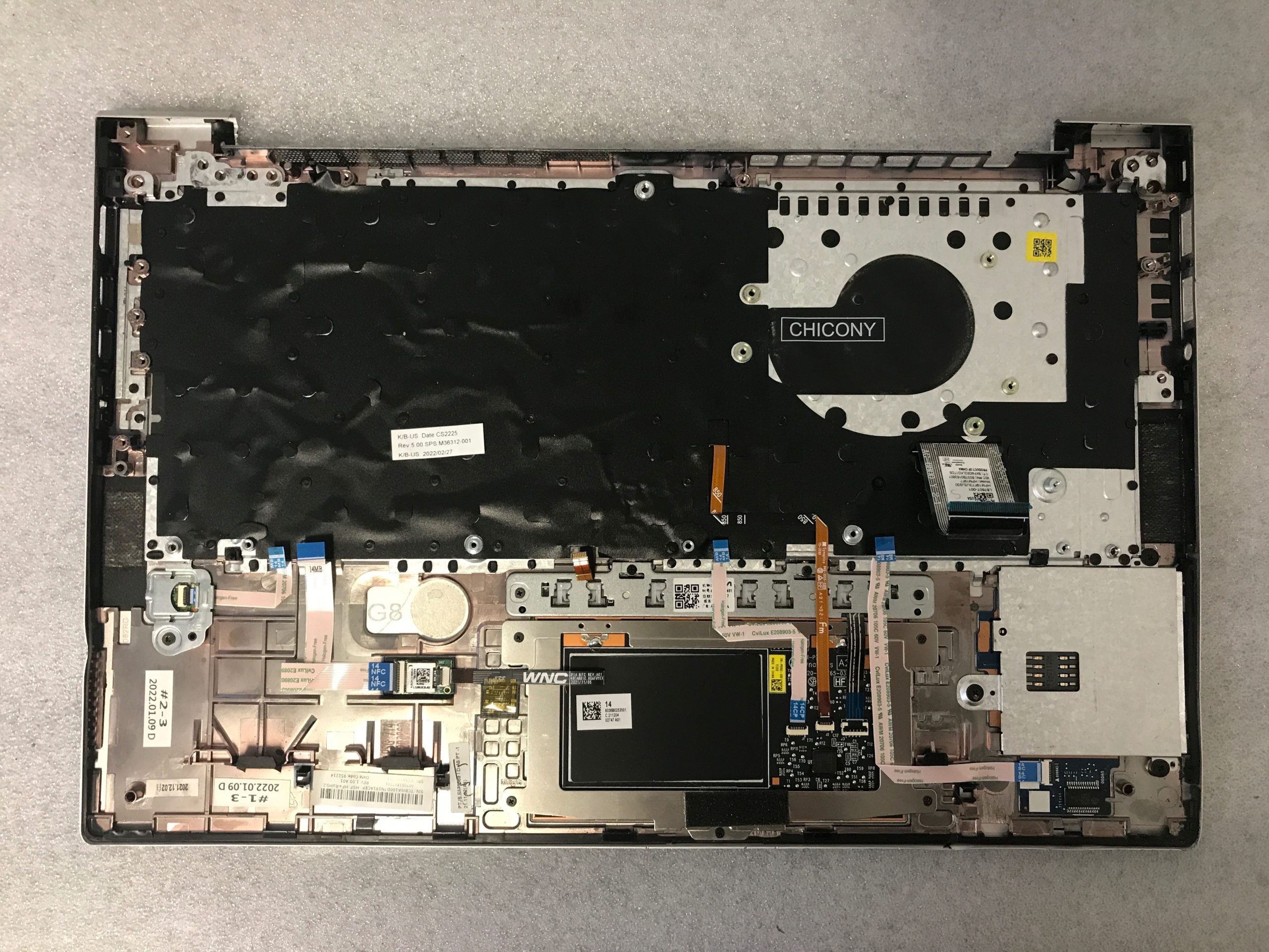 HP 840 G8 palmrest touch pad keyboard M36312-001 READ product photo 2