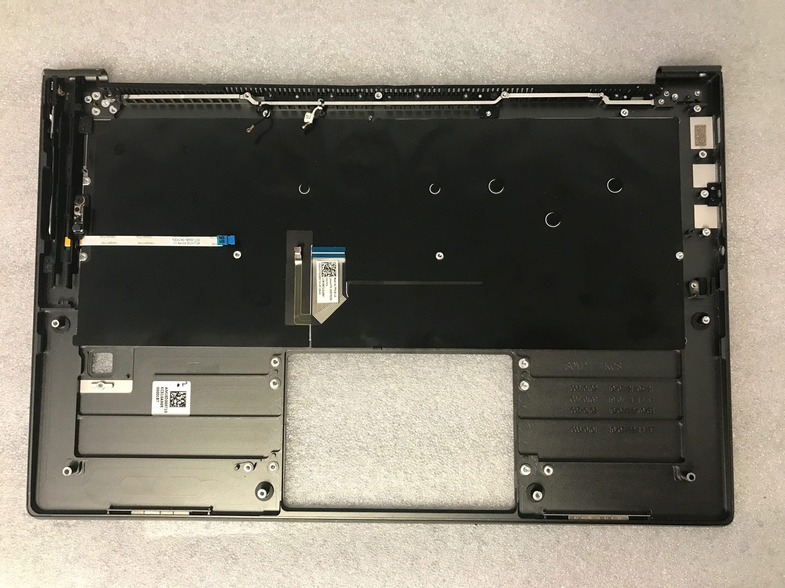 Lenovo Yoga C940-14IIL palmrest touch pad keyboard 5CB0U44246 READ product photo 2