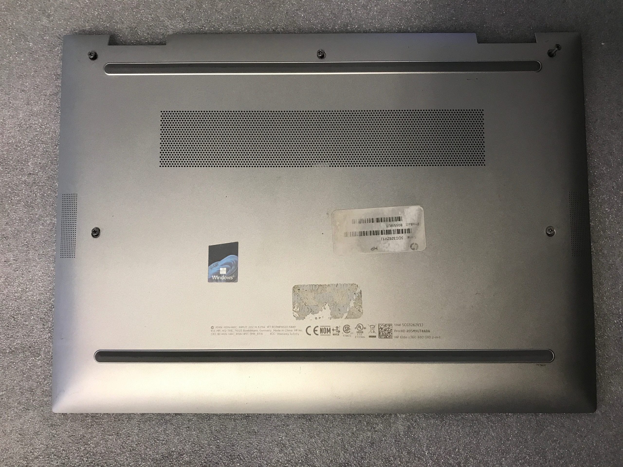HP 830 G10 bottom base case cover enclosure N02326-001 product photo 1