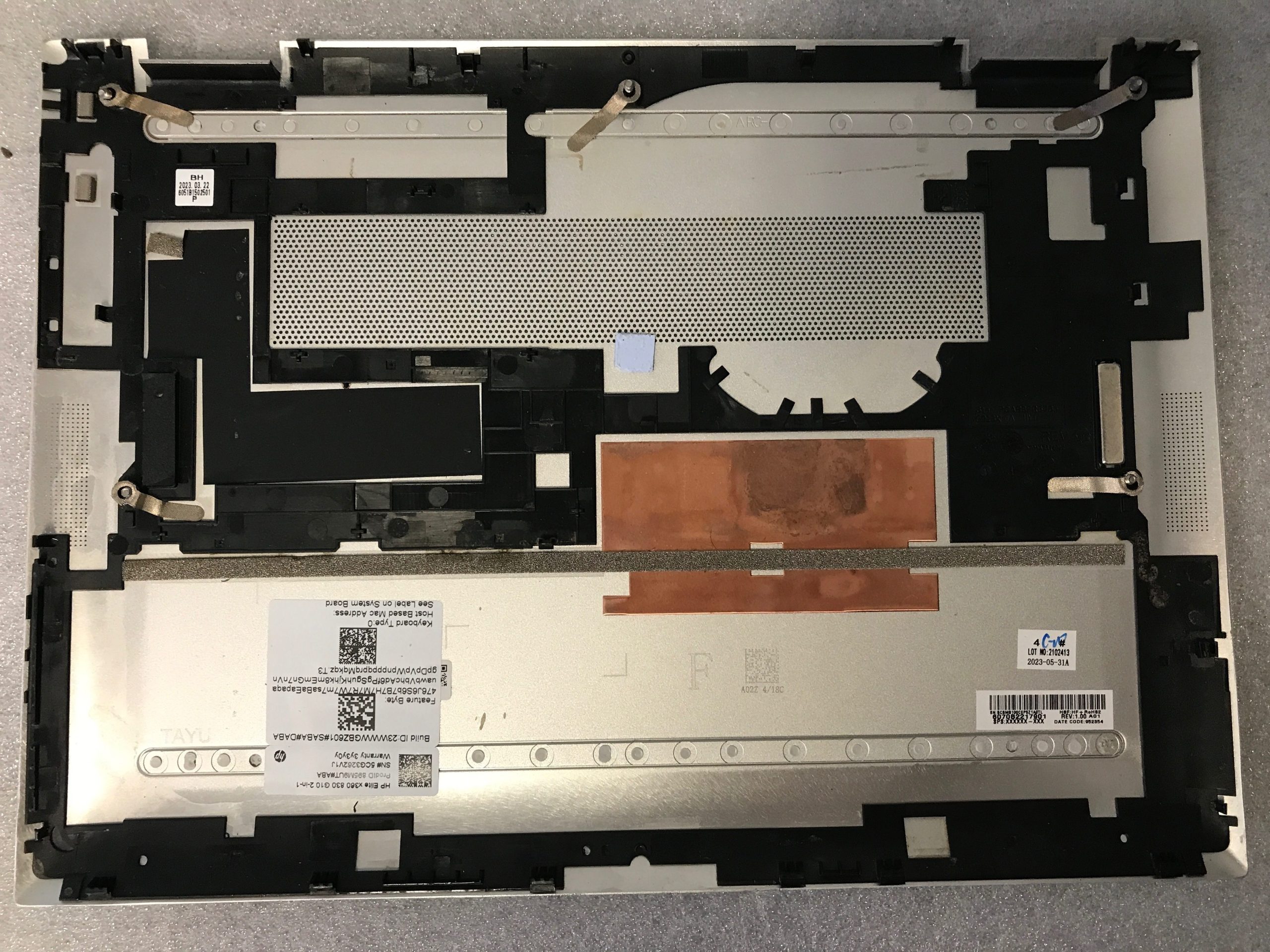 HP 830 G10 bottom base case cover enclosure N02326-001 product photo 2