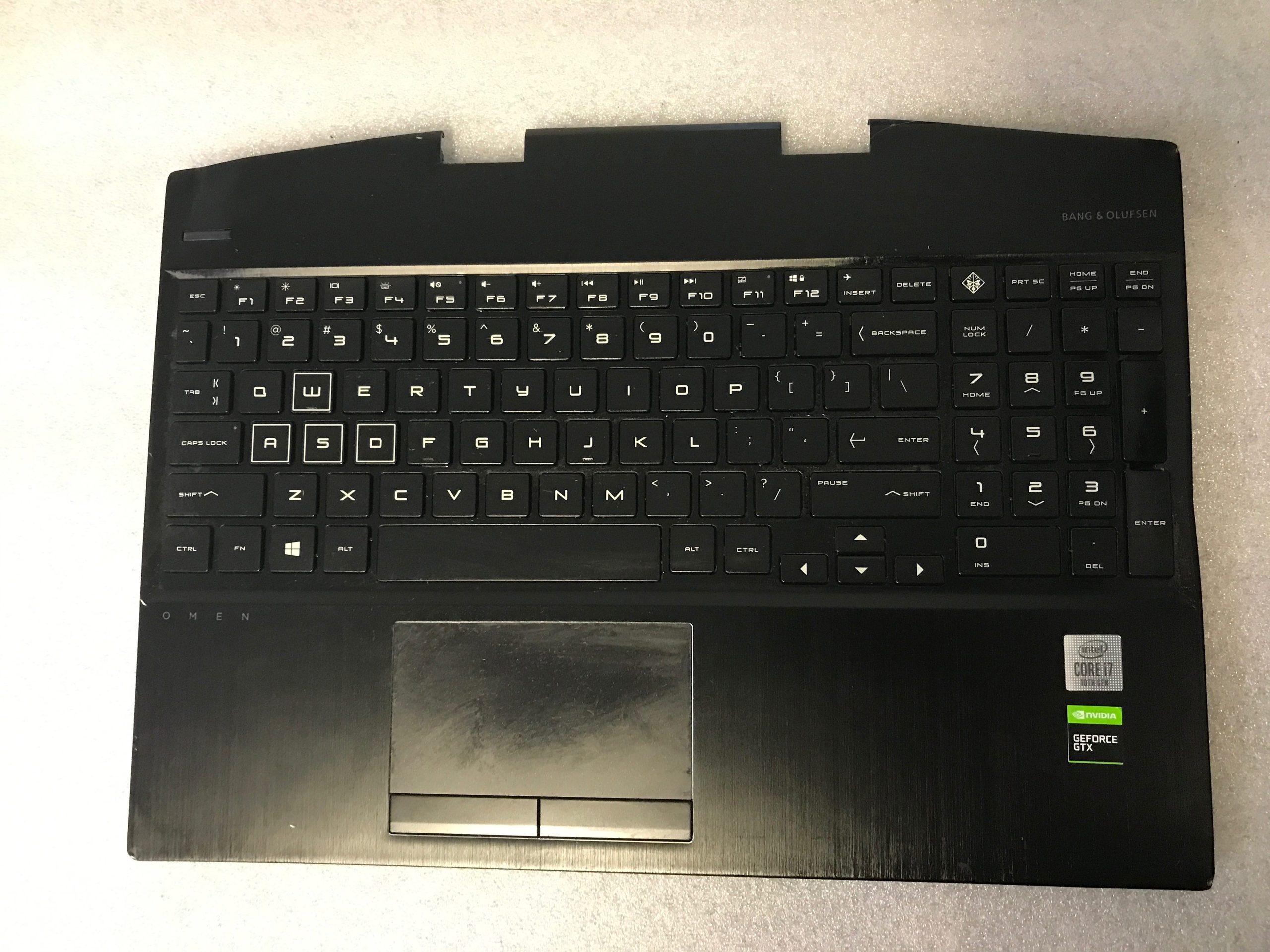 HP Omen 15-dh1020nr palmrest touch pad keyboard L57325-001 product photo 1