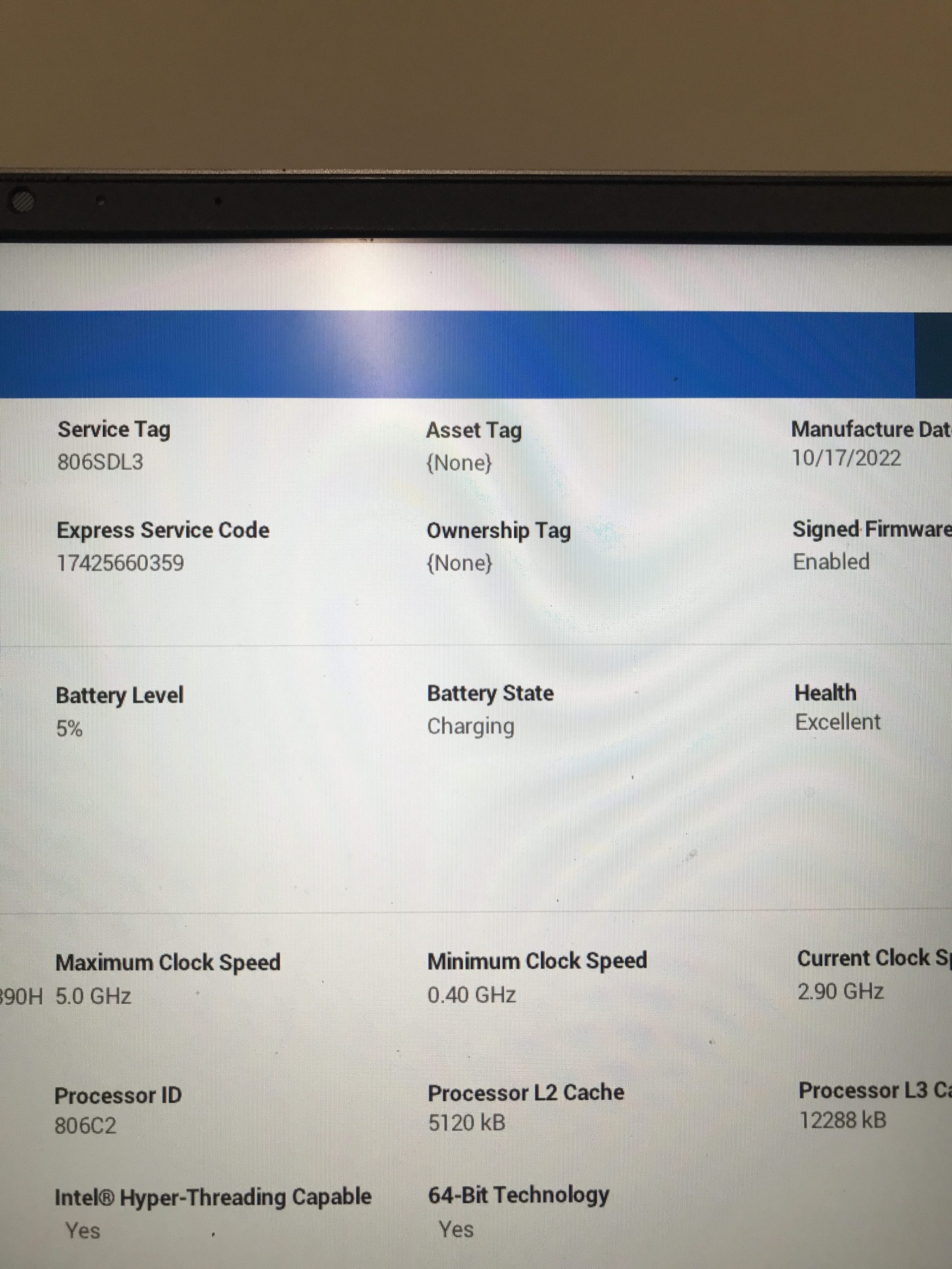 Dell Vostro 14 5410 Genuine Original Battery XPHX8 Excellent in Dell BIOS product photo 2