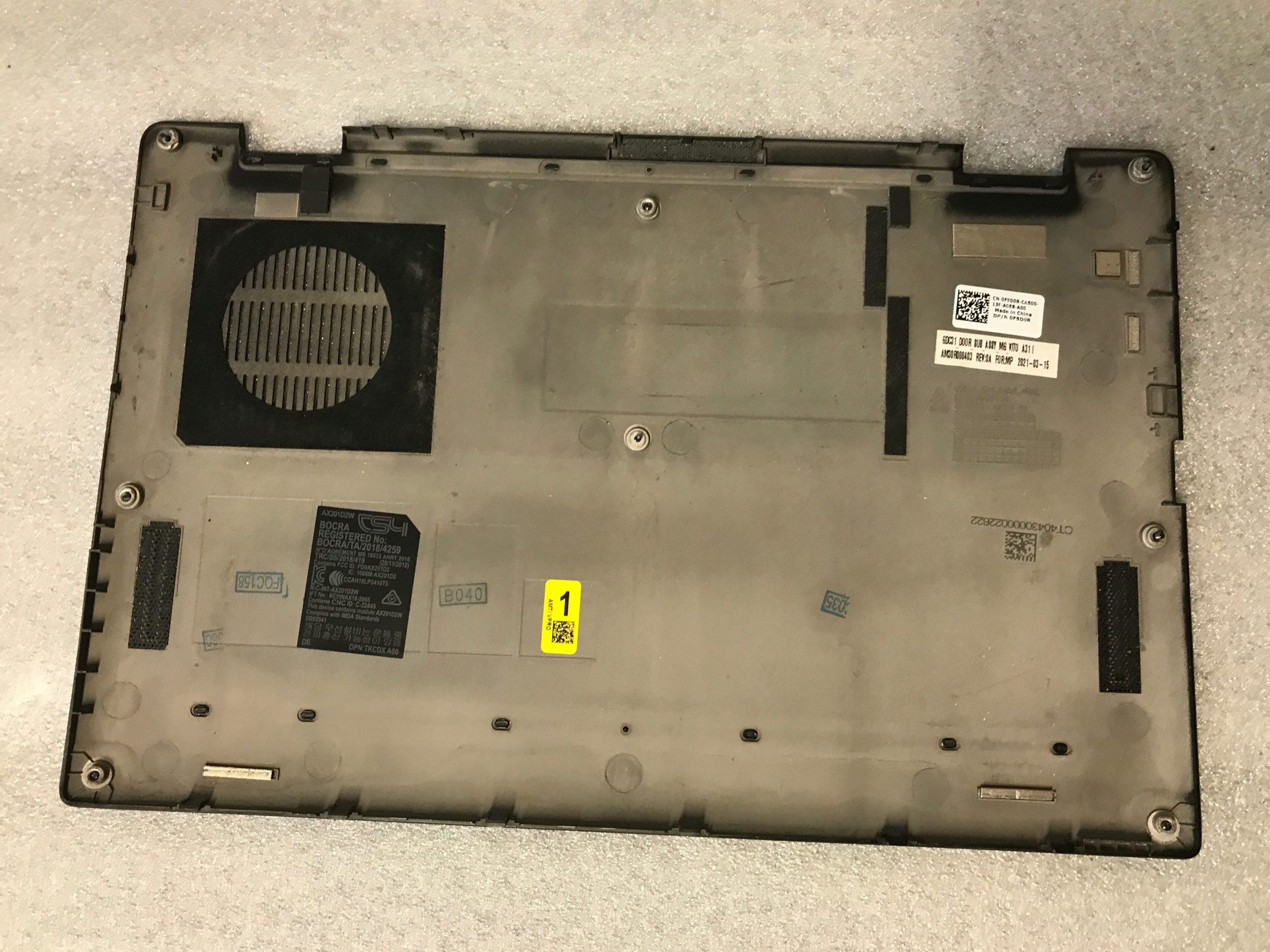 Dell Latitude 7320 bottom base case cover enclosure F5D0R product photo 2
