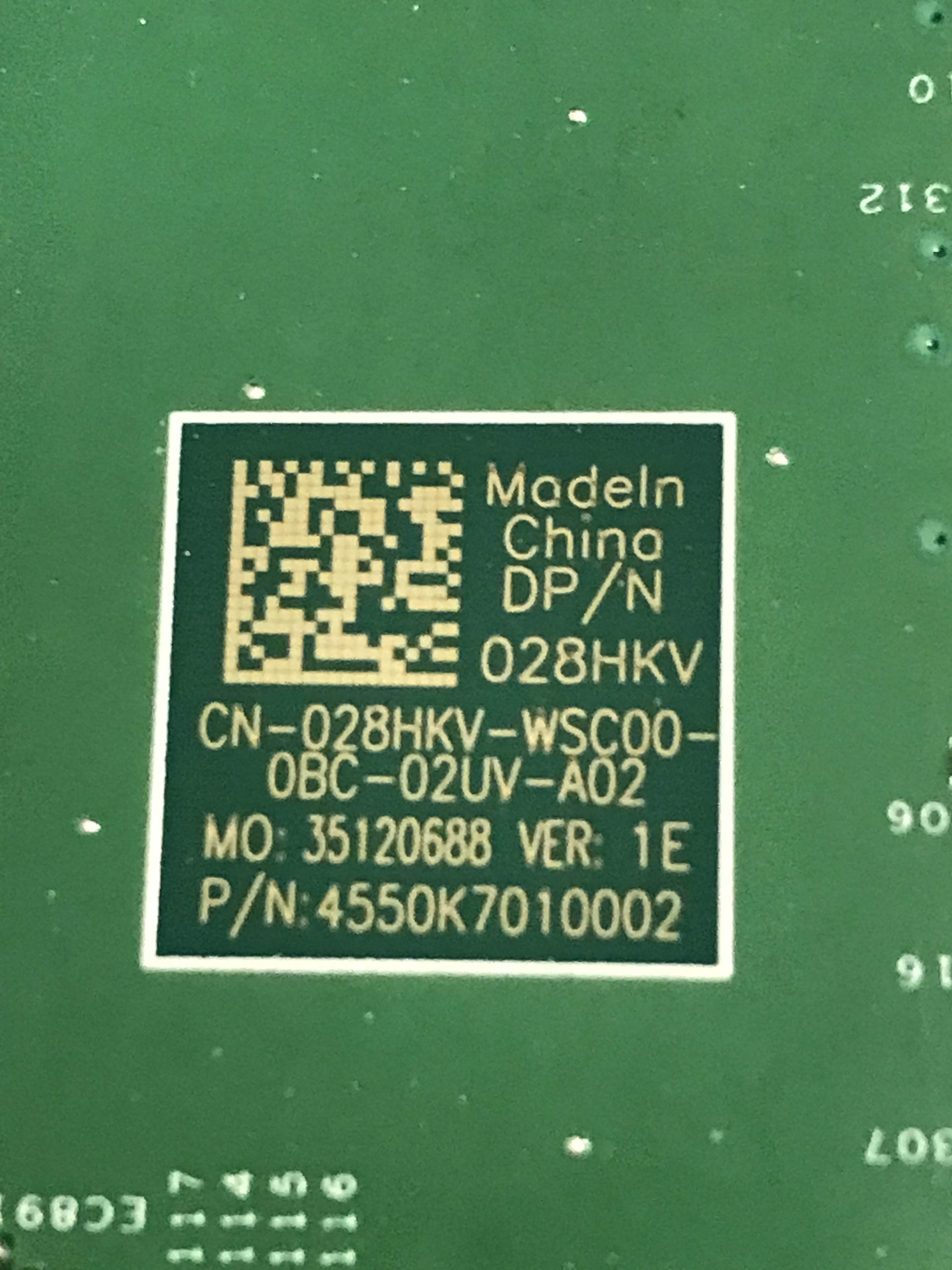 Dell G3 3500 Motherboard i5-10300H 28HKV product photo 3