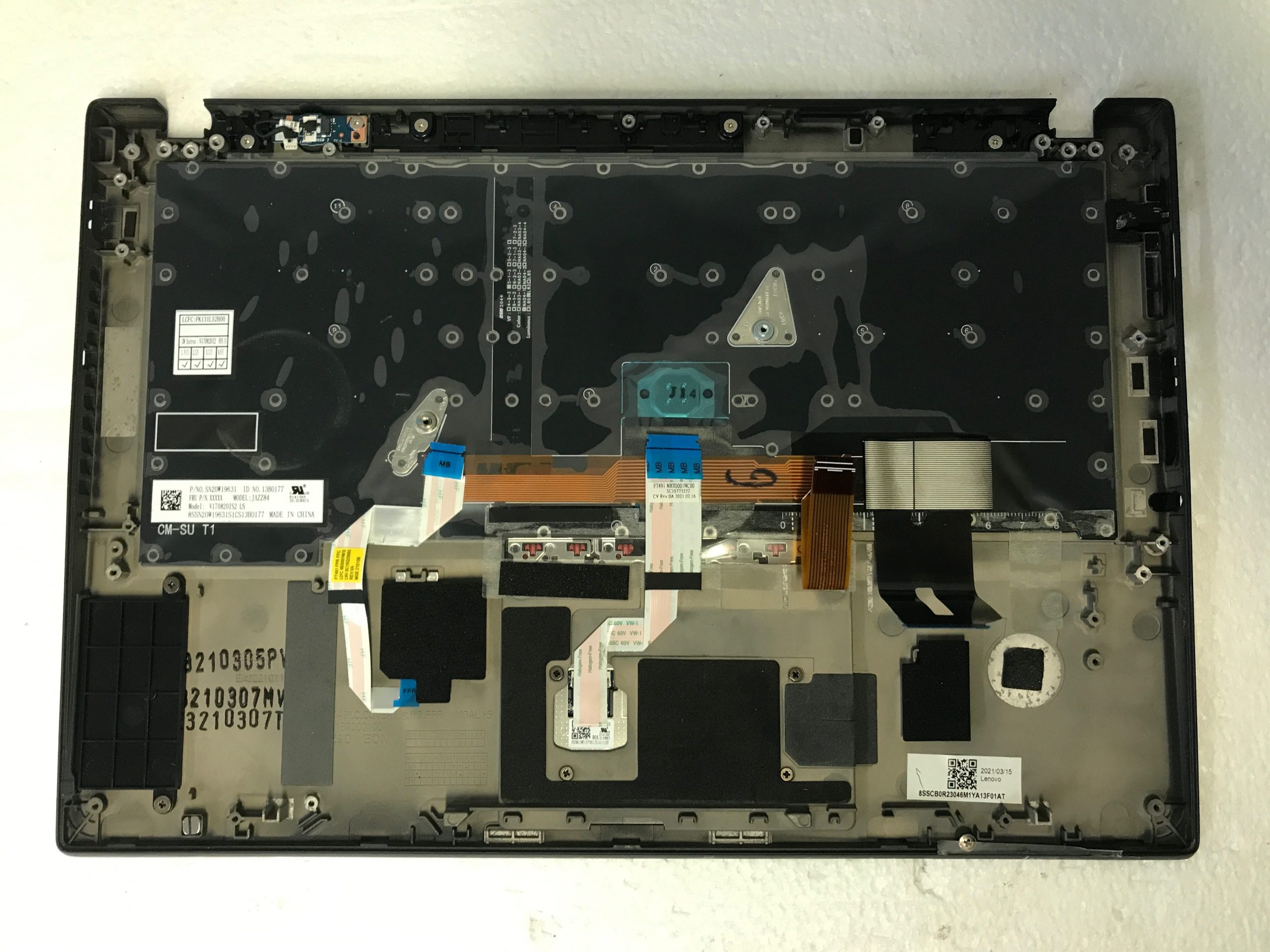 Lenovo ThinkPad T14s palmrest touch pad keyboard 5M10Z41372 product photo 2
