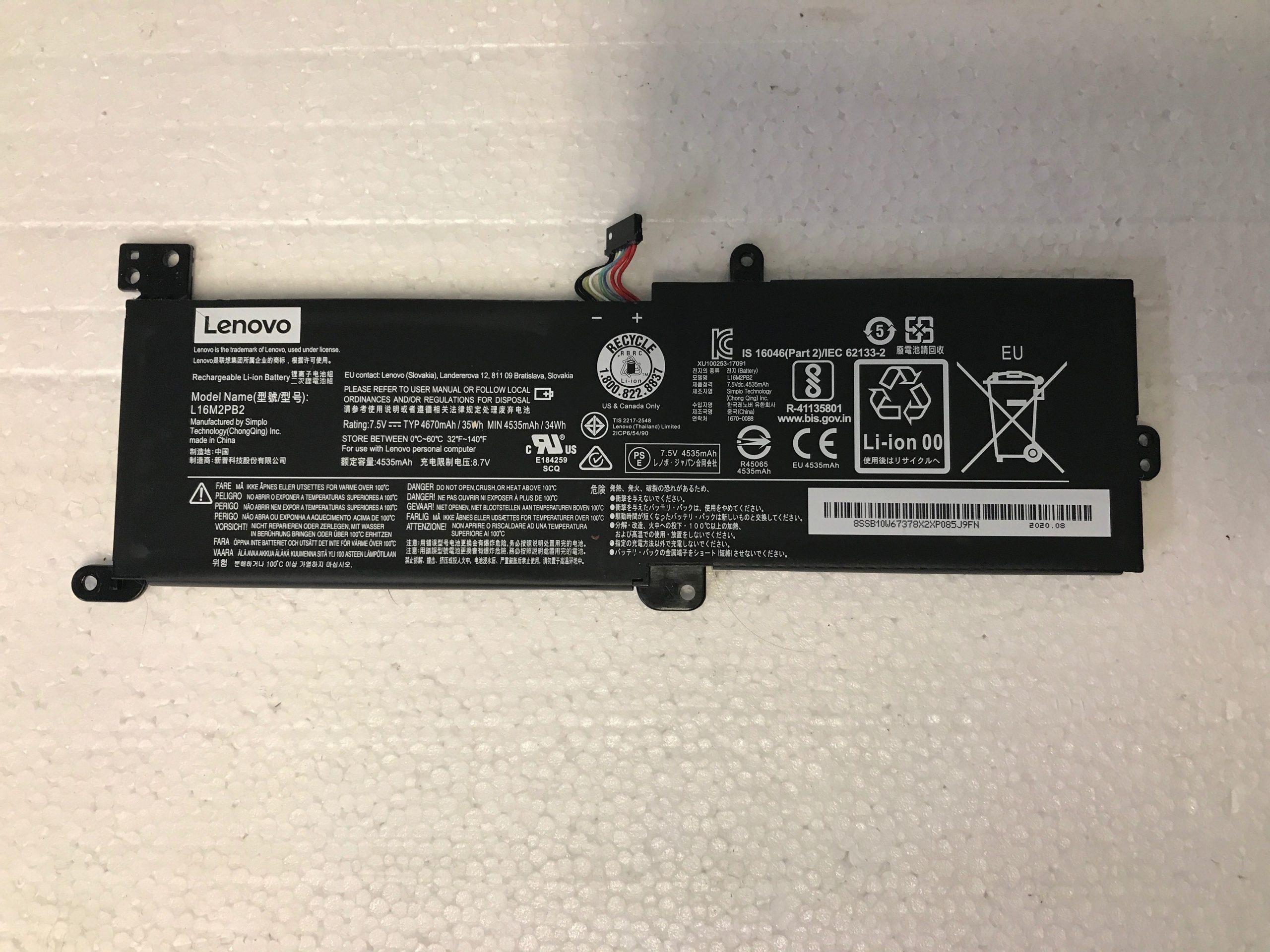 Lenovo IdeaPad 3-15IIL05 Genuine Original Battery L16M2PB2 product photo 1