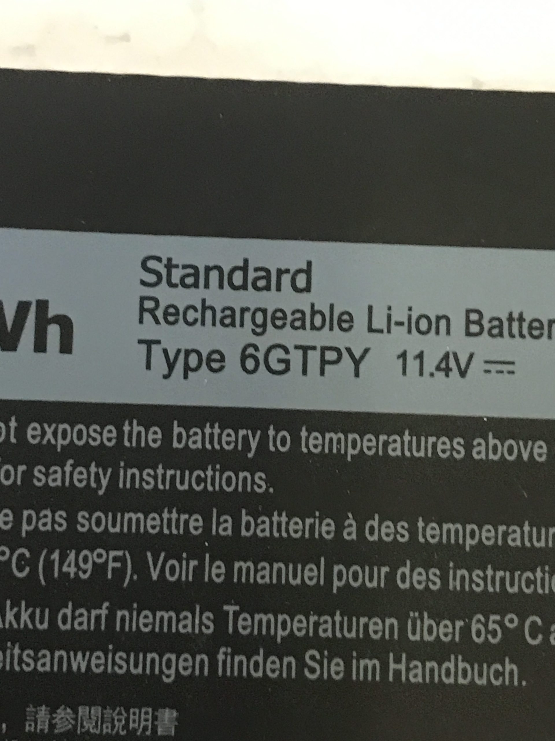 Dell Vostro 7500 Genuine Original Battery 6GTPY Excellent in Dell BIOS product photo 3