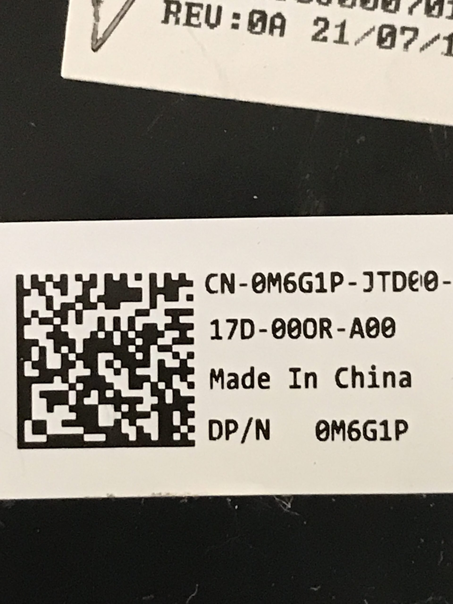 Dell Latitude 7420 palmrest touch pad keyboard M6G1P product photo 3