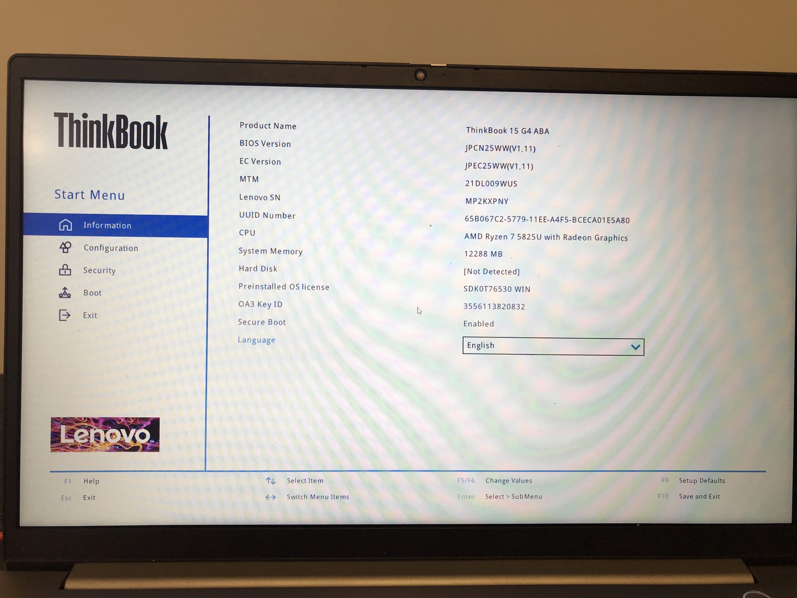 Lenovo ThinkBook 15 G4 ABA Motherboard AMD Ryzen 7 5825U 8GB RAM 5B21H70534 product photo 3